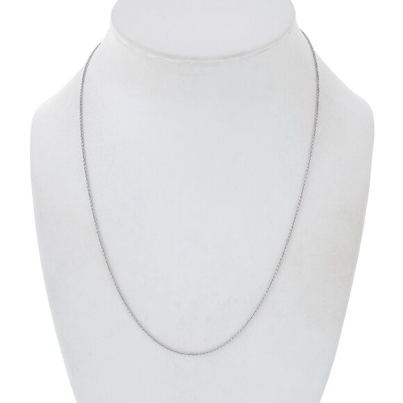 Vintage Sterling Silver 925 1.1mm Cable Chain Necklace 18" - Picture 1 of 3